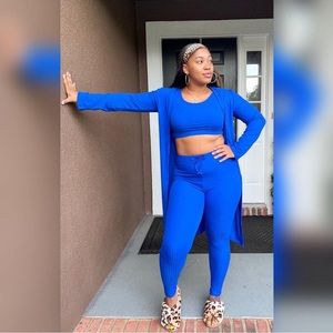 Royal Blue 3 Piece Lounge Set